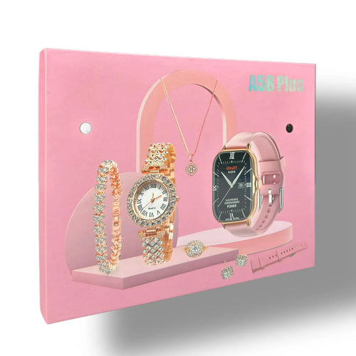 A58 PLUS Gift Sets 6 IN 1 SmartWatch For Women